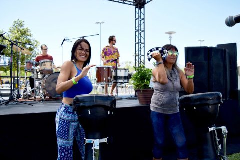 OM FEST Yoga Meditation Festival 2019 on The Lawn at Downtown Summerlin® Live Drumming